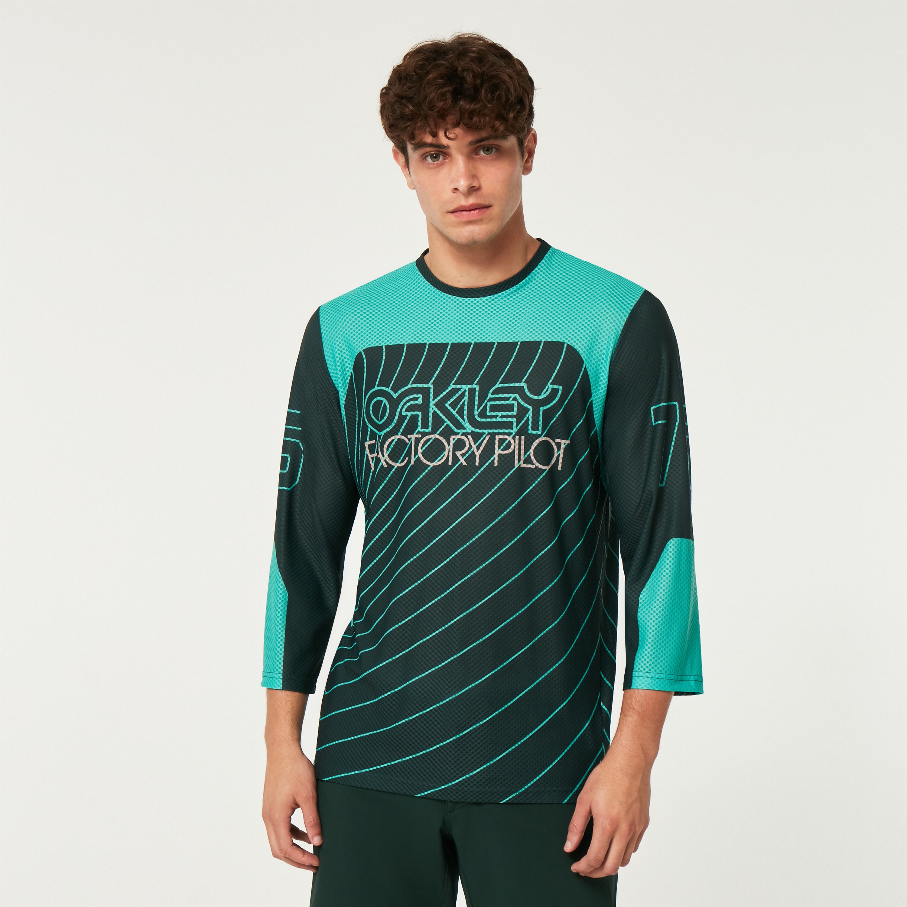 Oakley Mann Seeker '75 Ls Jersey In Green