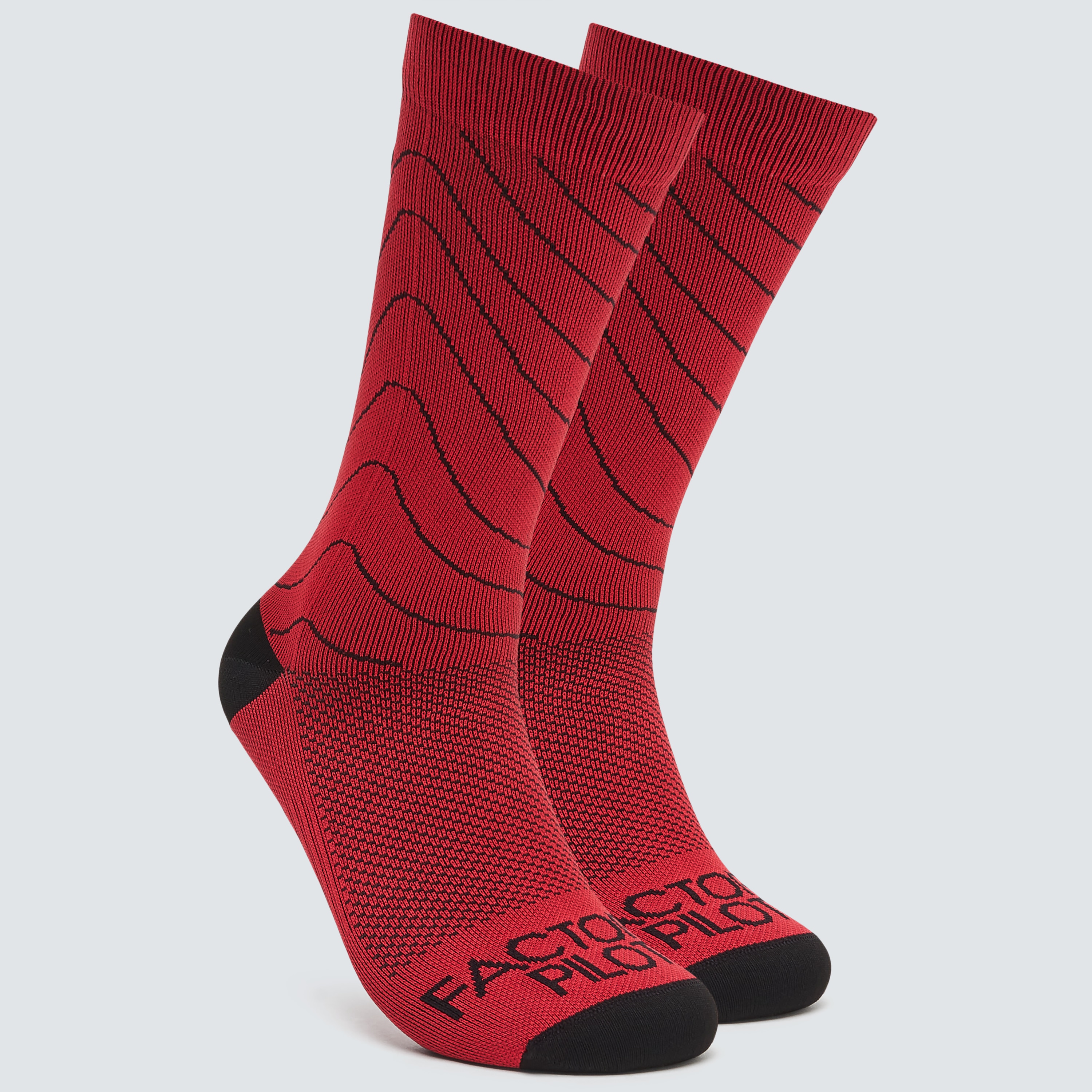 Oakley Factory Pilot Mtb Crew Sock In Red