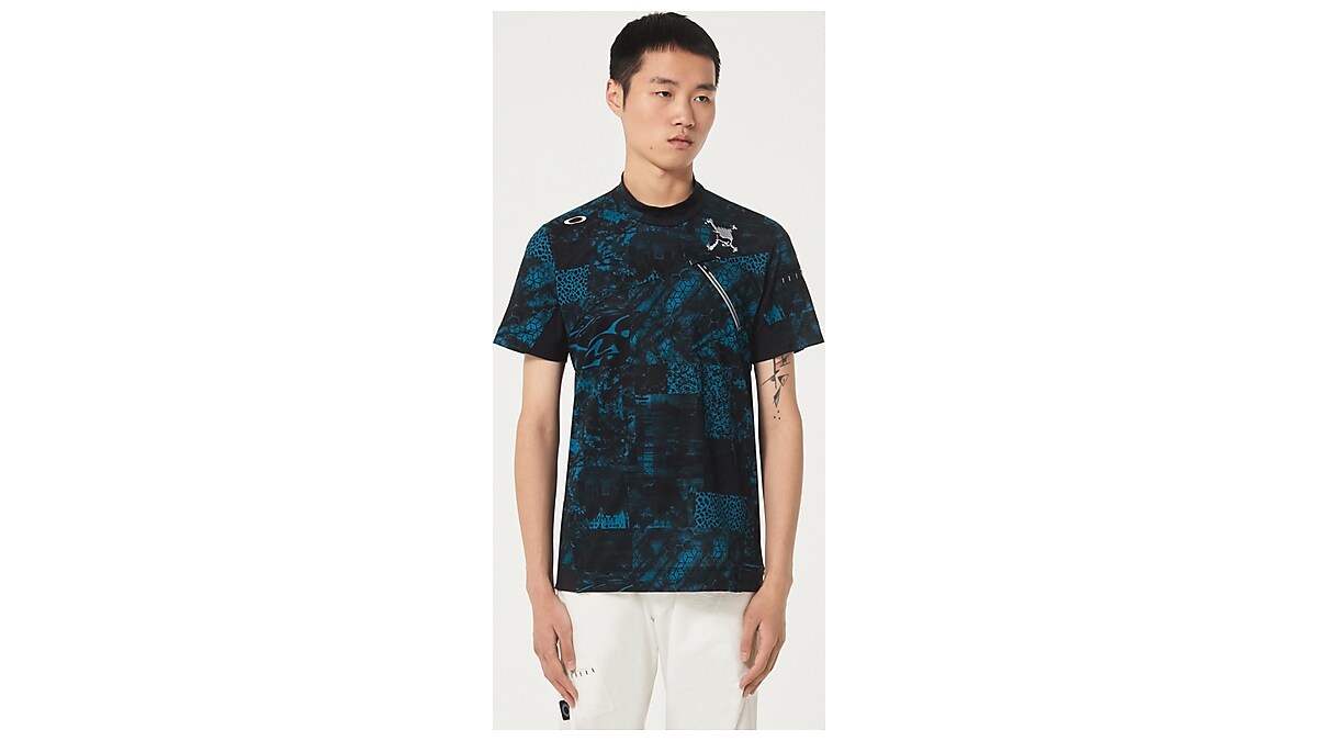 Oakley Skull Icy Breath Digital Mock Shirt - Black Print | Oakley