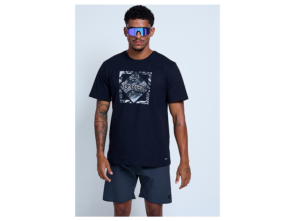 Camiseta Oakley B1B Lines Graphic Masculina - Preto