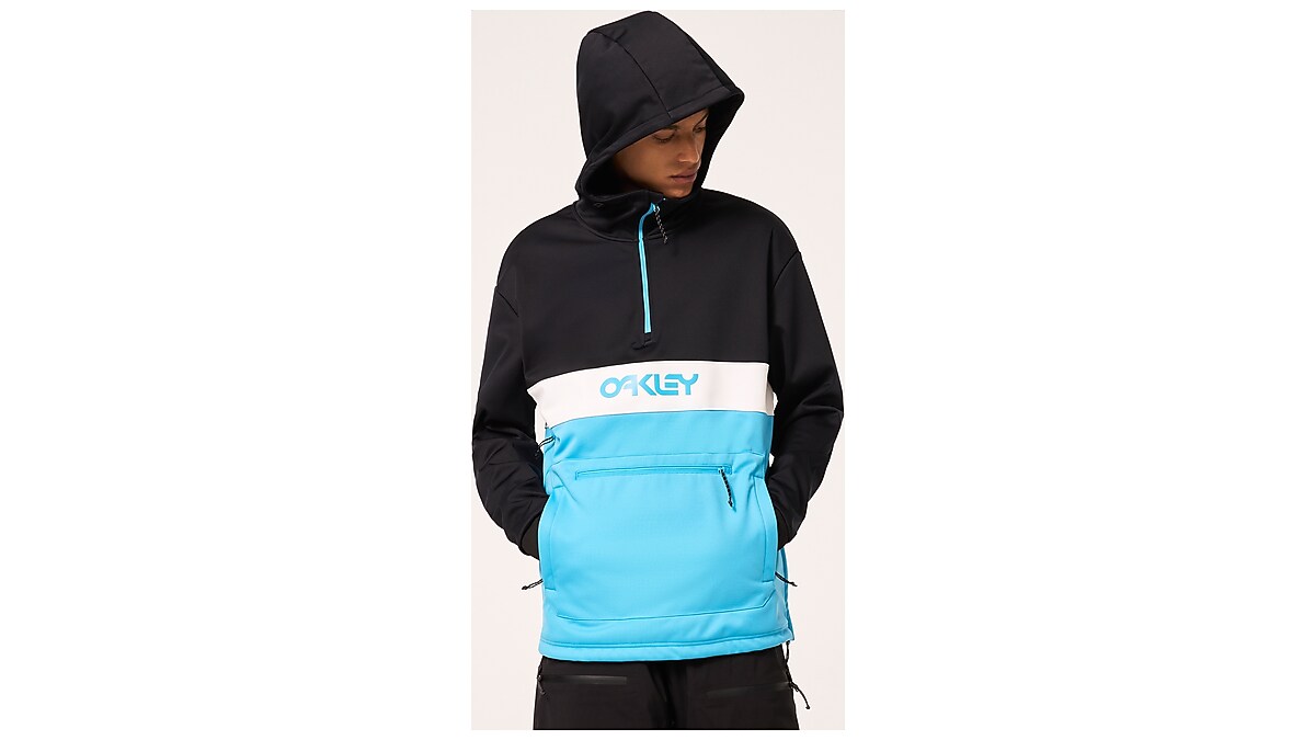 Oakley Tnp Nose Grab Softshell Hoodie - Blackout/Ultra Purple