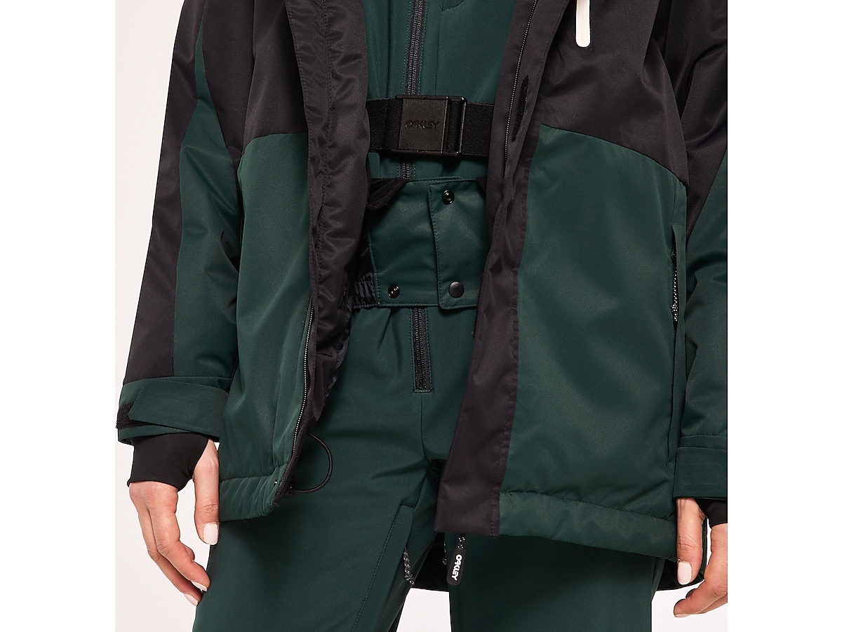 Oakley Wmns Tnp Tbt Insulated Jacket - Black/Hunter Green | Oakley® US