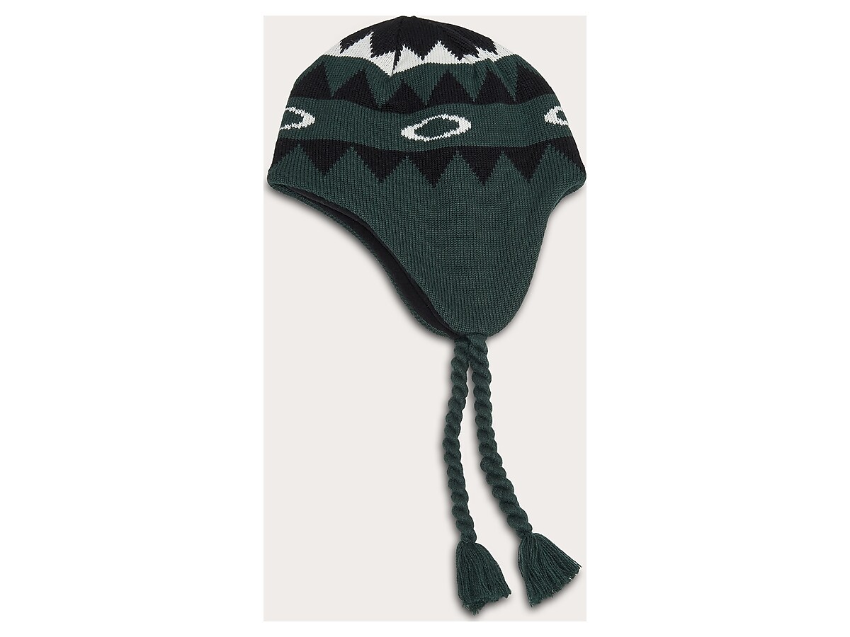 Oakley Nordic Earflap Beanie - Dark Green Norway Pattern | Oakley® US