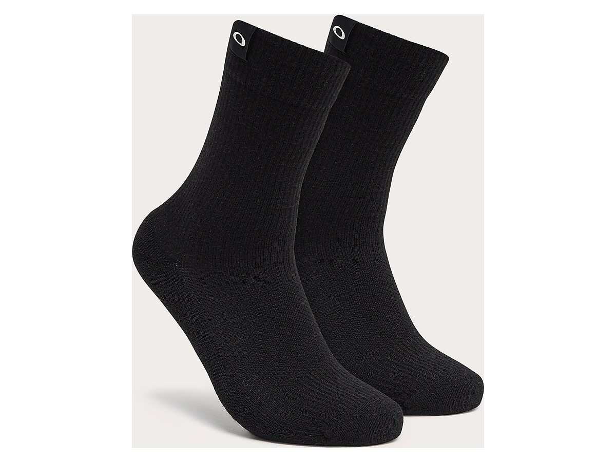 Loose Fit Solid Merino Wool Crew Socks to EEEEE - Black - Single Pair