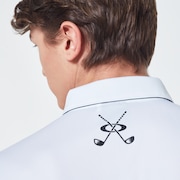 Icon Camo Evo Golf Short Sleeve Polo Shirt - White