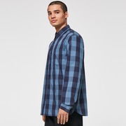 Checkered LS Shirt - Foggy Blue