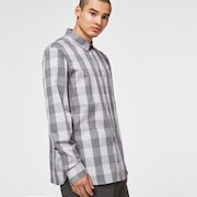 Checkered LS Shirt - Steel Gray