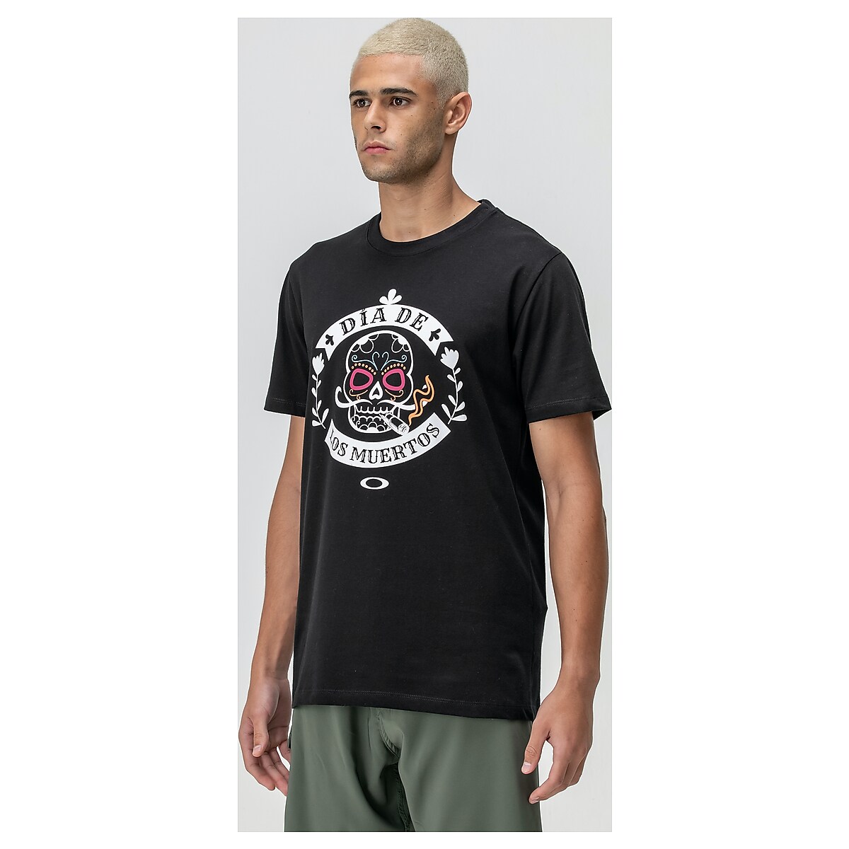 Camiseta Oakley Skull Dia De Los Muertos Tee Off White