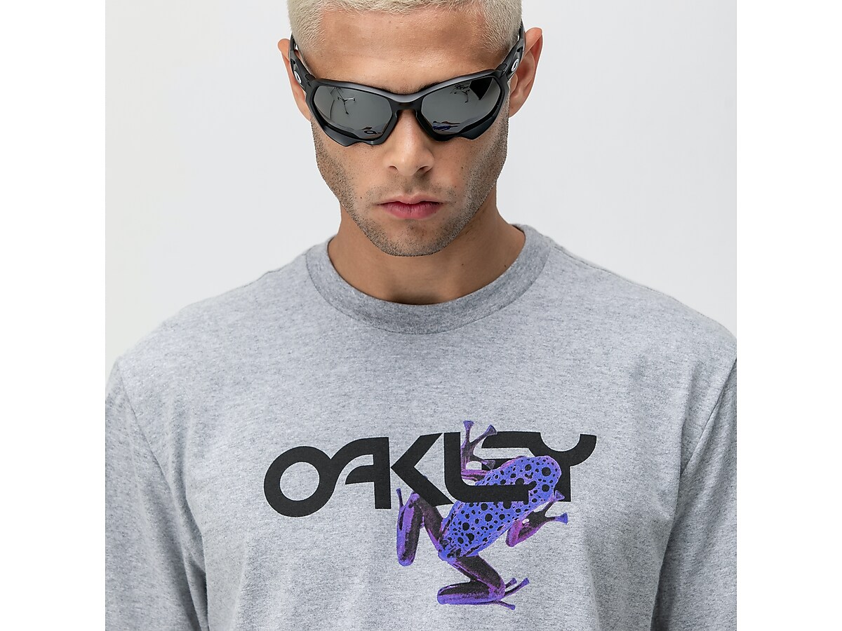 Camiseta Masculina Oakley Frog Big Graphic Tee Grey Cinza