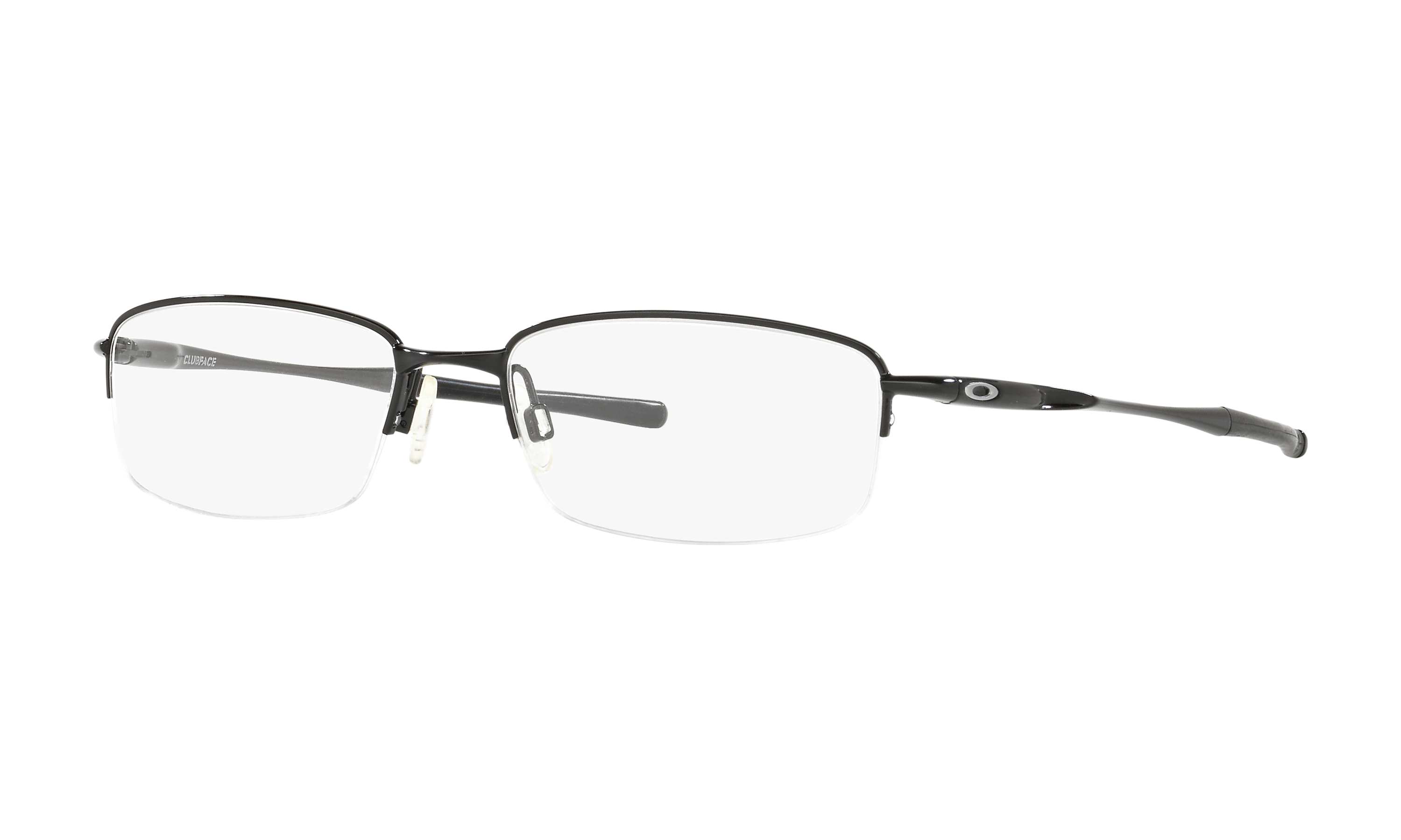 Clubface Polished Black Eyeglasses 