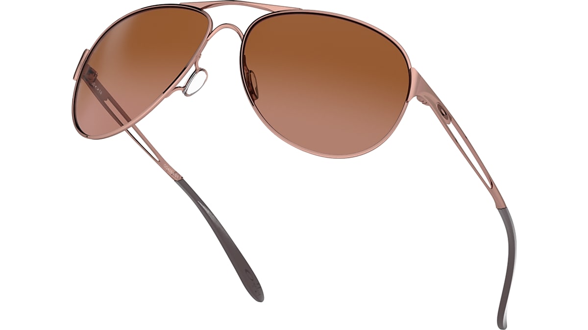 Caveat™ Vr50 Brown Gradient Lenses, Rose Gold Frame Sunglasses