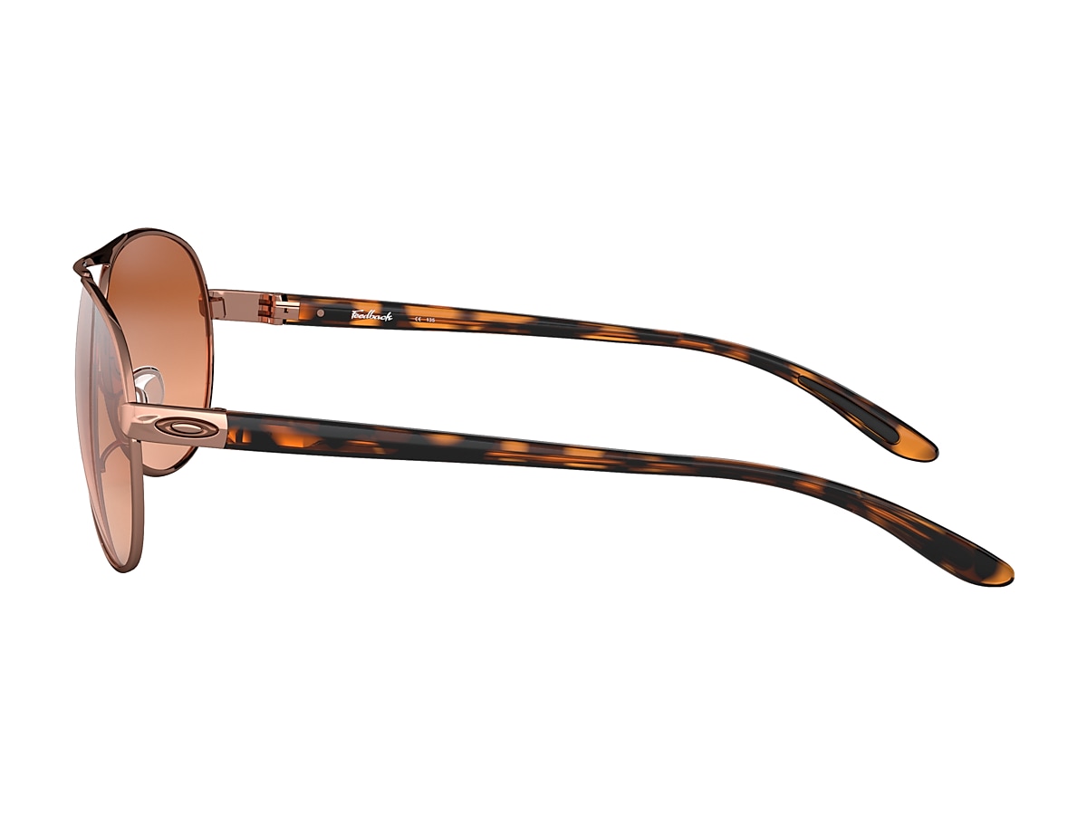 Feedback Prizm Tungsten Polarized Lenses, Rose Gold Frame Sunglasses |  Oakley® PL