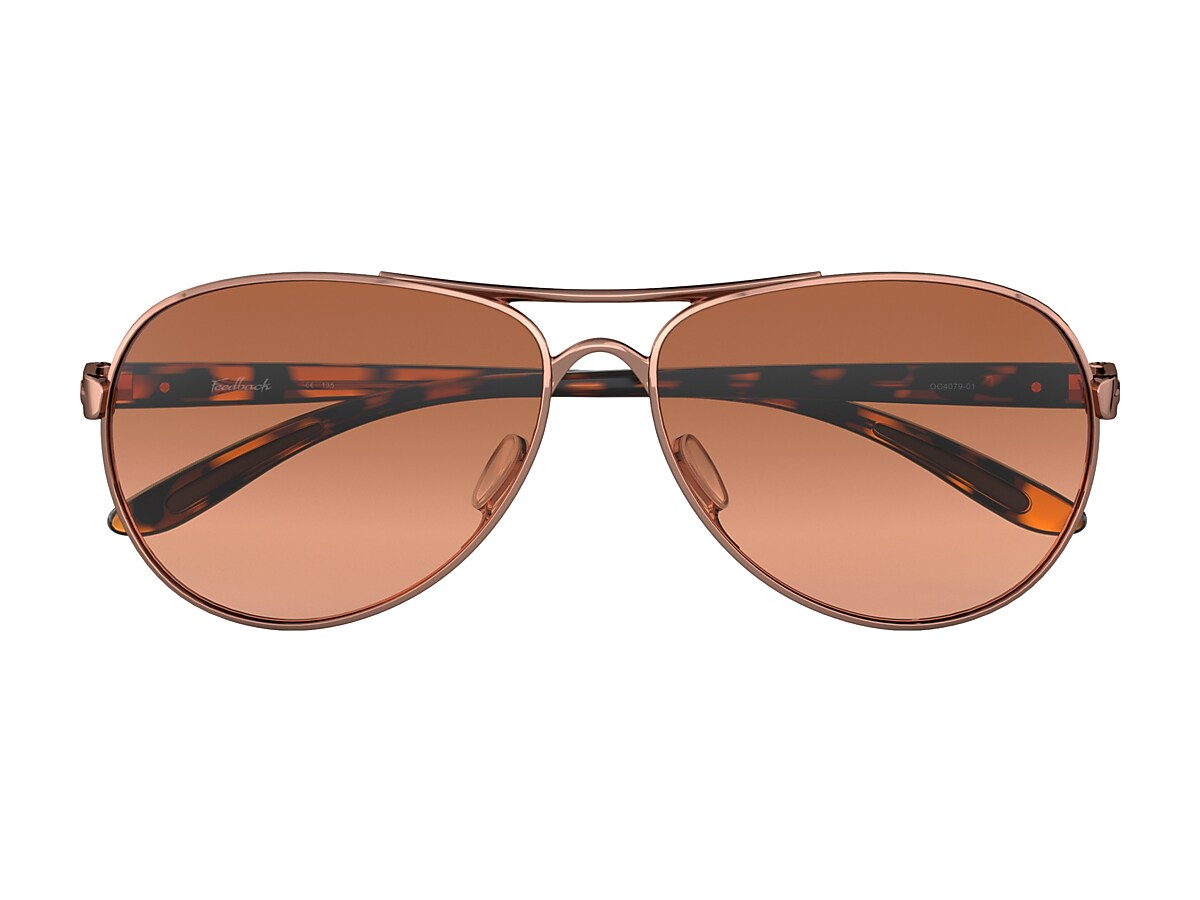 Feedback Prizm Tungsten Polarized Lenses, Rose Gold Frame Sunglasses |  Oakley® GB