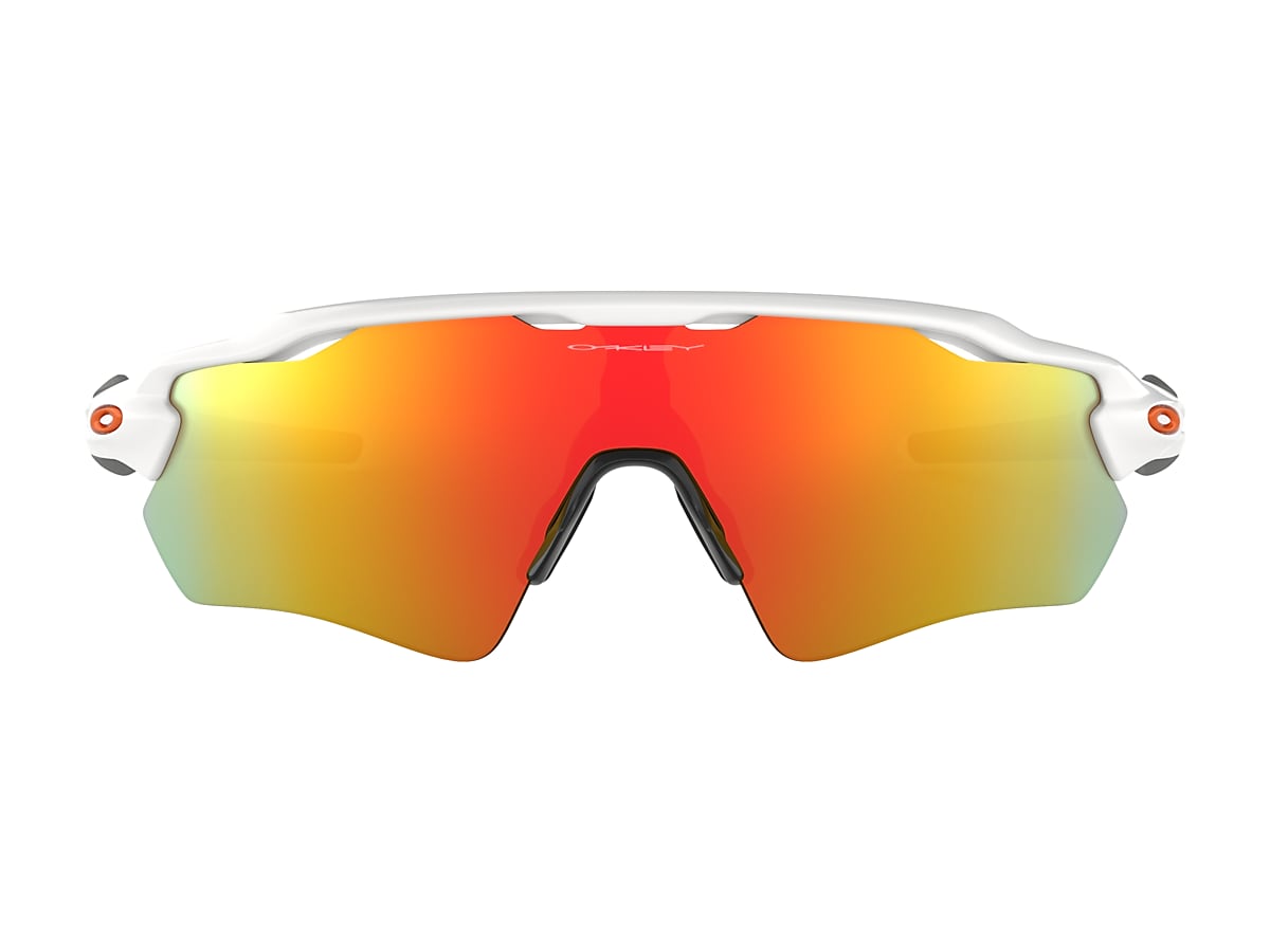 Radar® EV Path® Fire Iridium Lenses, Polished White Frame Sunglasses |  Oakley® US