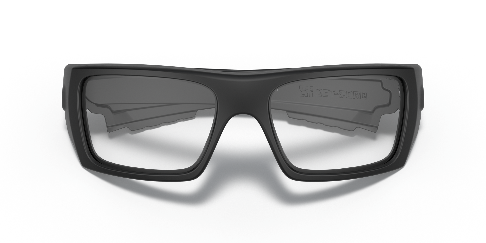 Det Cord™ Industrial Safety Glass Clear Lenses, Matte Black Frame