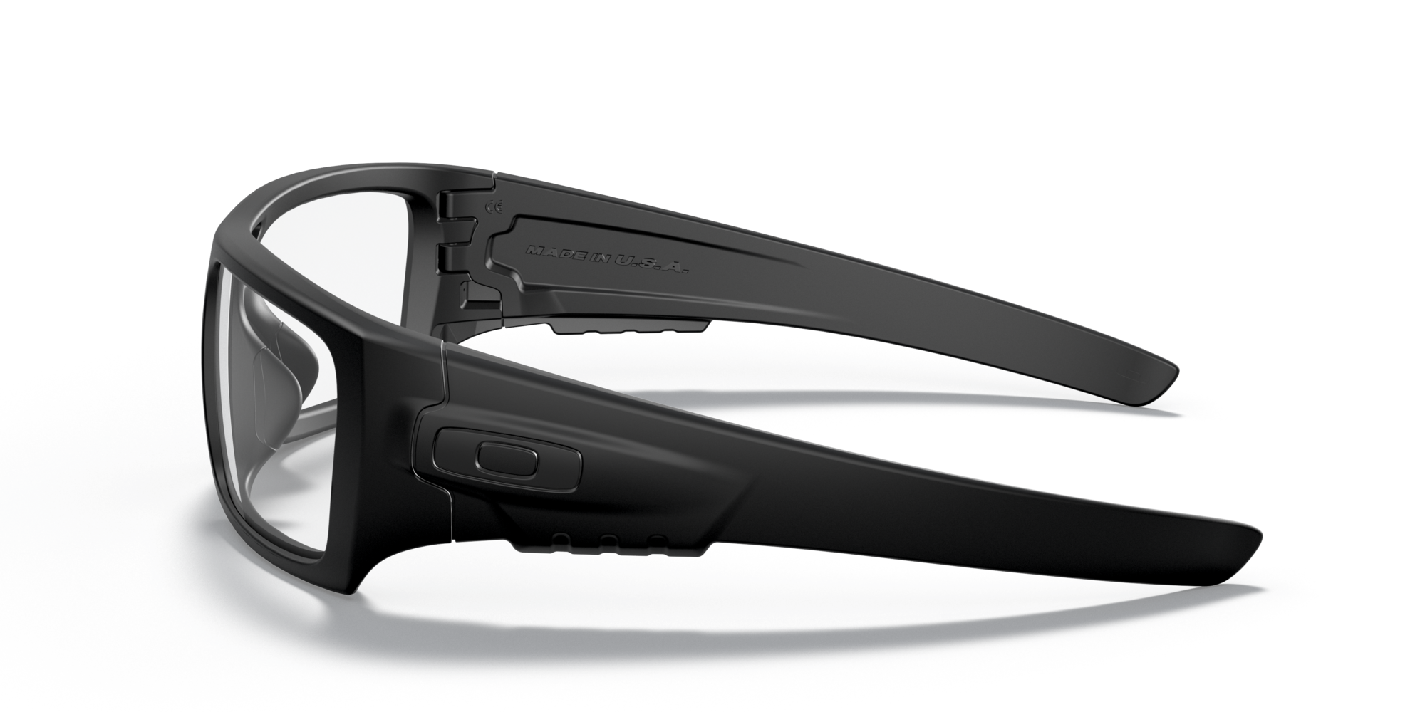 Det Cord™ Industrial Safety Glass Clear Lenses, Matte Black Frame Sunglasses Oakley® US