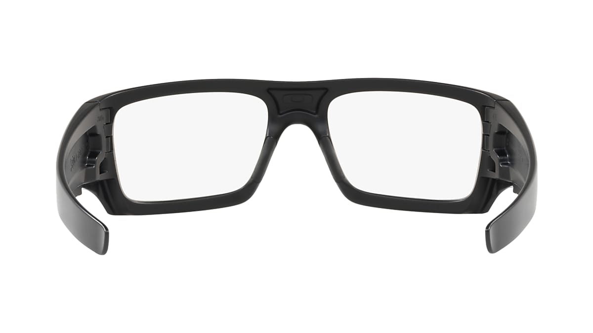 Oakley Clean Industrial Det Cord Glasses (Matte Black Frame / Clear Lens)  with USA Flag Lens Cleaning Kit