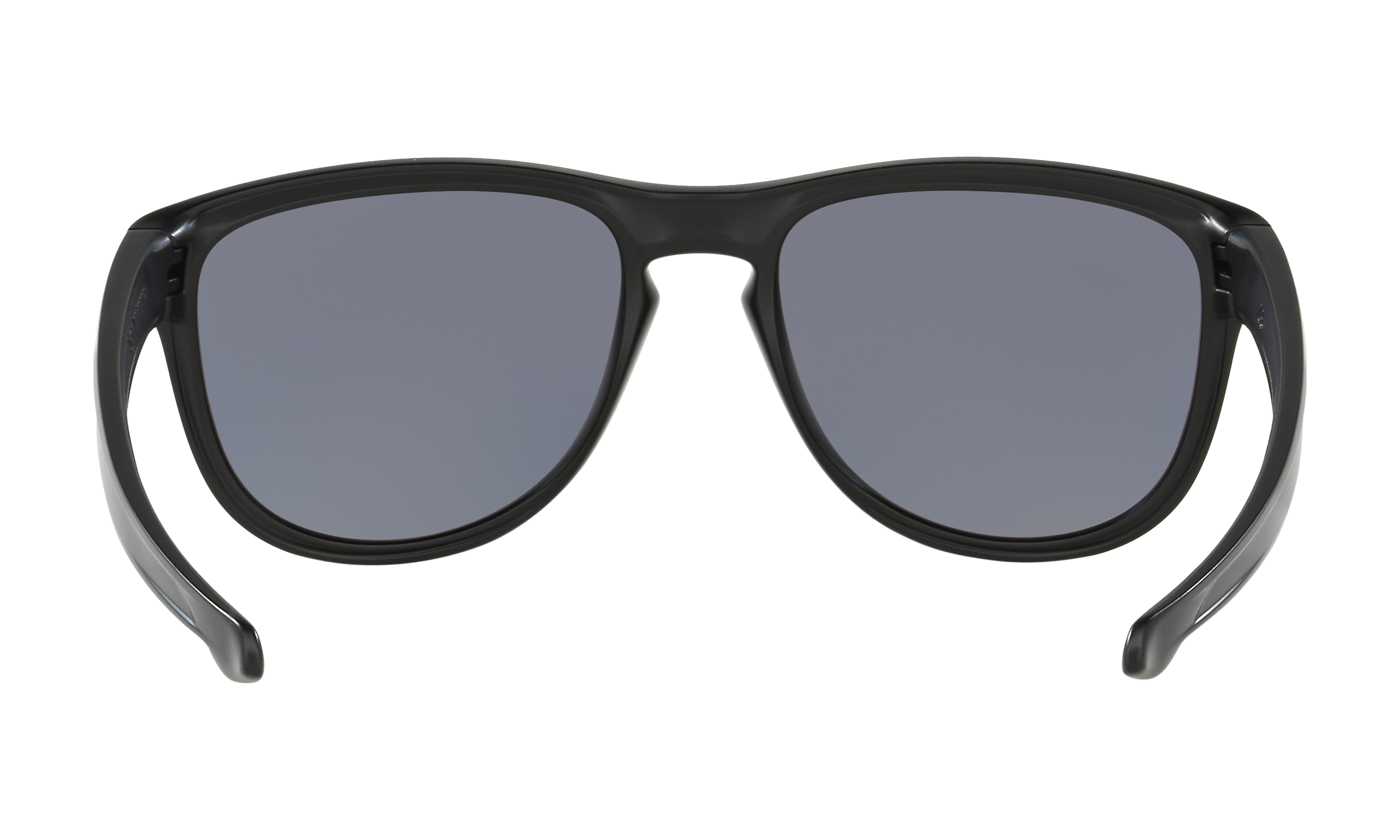 oakley sliver round polished black sunglasses