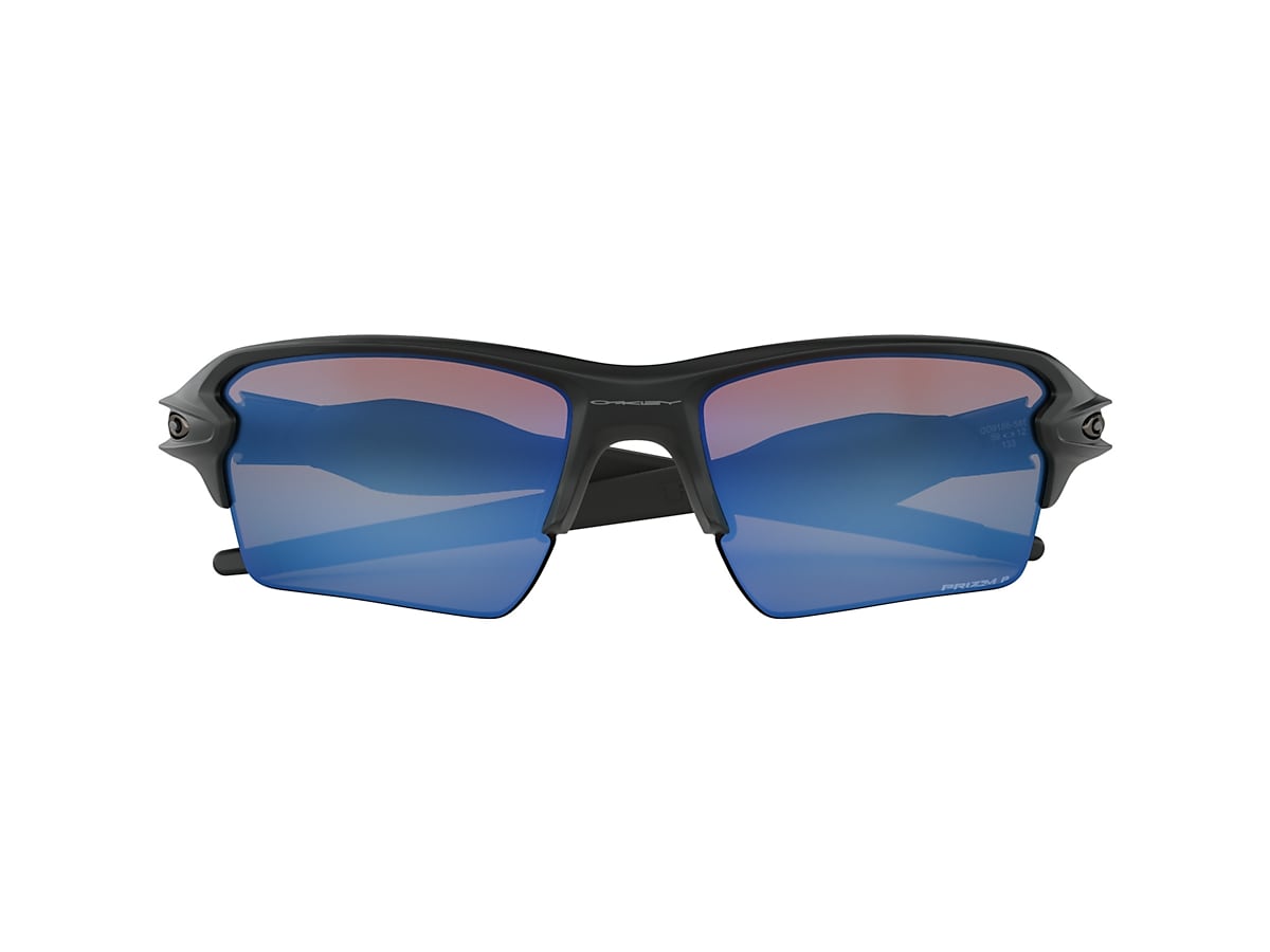 Flak®  XL Prizm Deep Water Polarized Lenses, Matte Black Frame  Sunglasses | Oakley® PT
