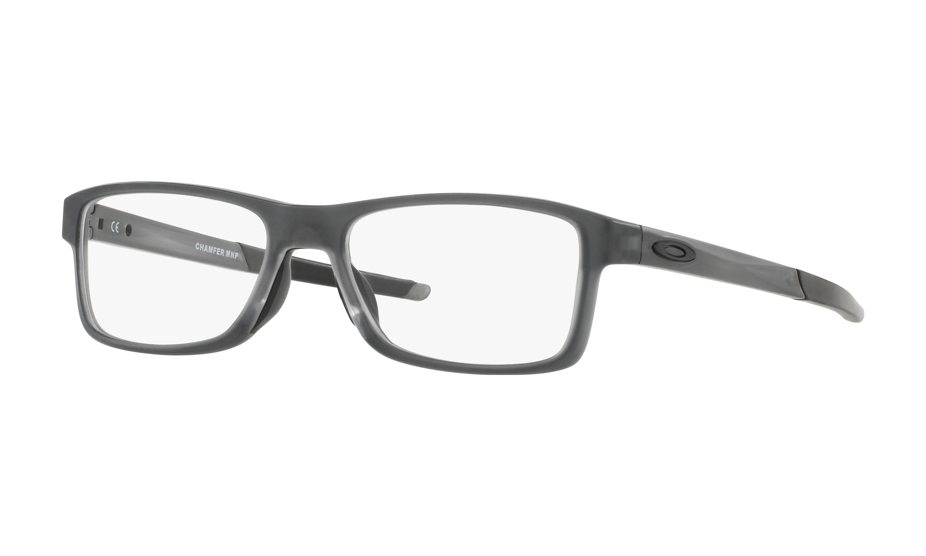 Oakley Chamfer MNP OX8089 03 Satin Grey Smoke Rectangle Glasses in Grey