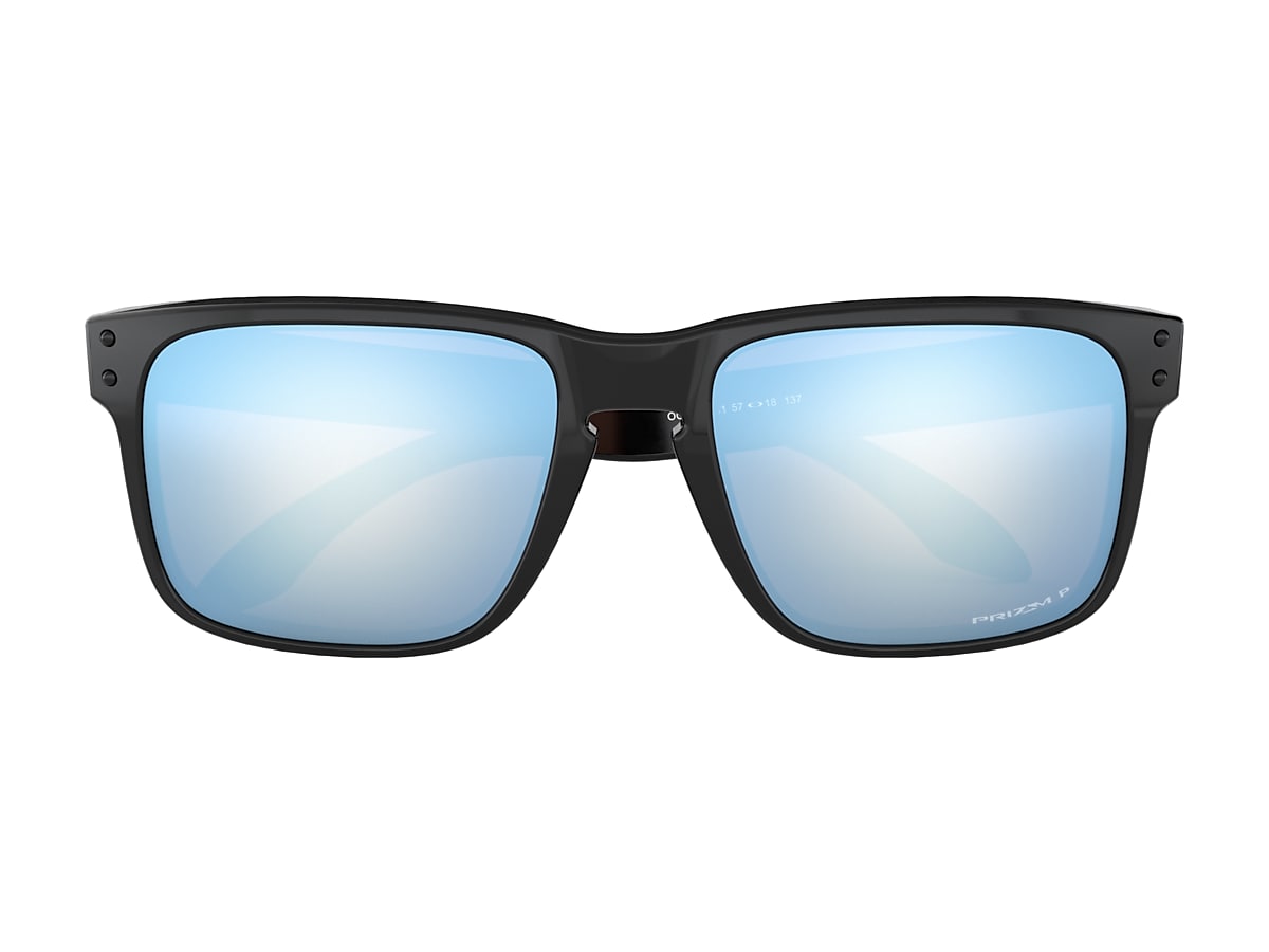 Holbrook™ Prizm Deep Water Polarized Lenses, Polished Black Frame Sunglasses  | Oakley® DK