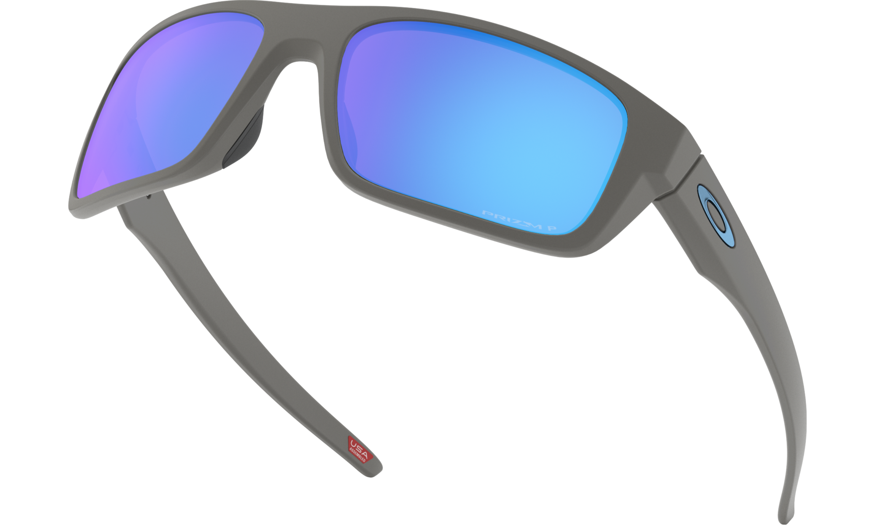 Drop Point™ Prizm Sapphire Polarized Lenses Matte Dark Grey Frame Sunglasses Oakley® Us