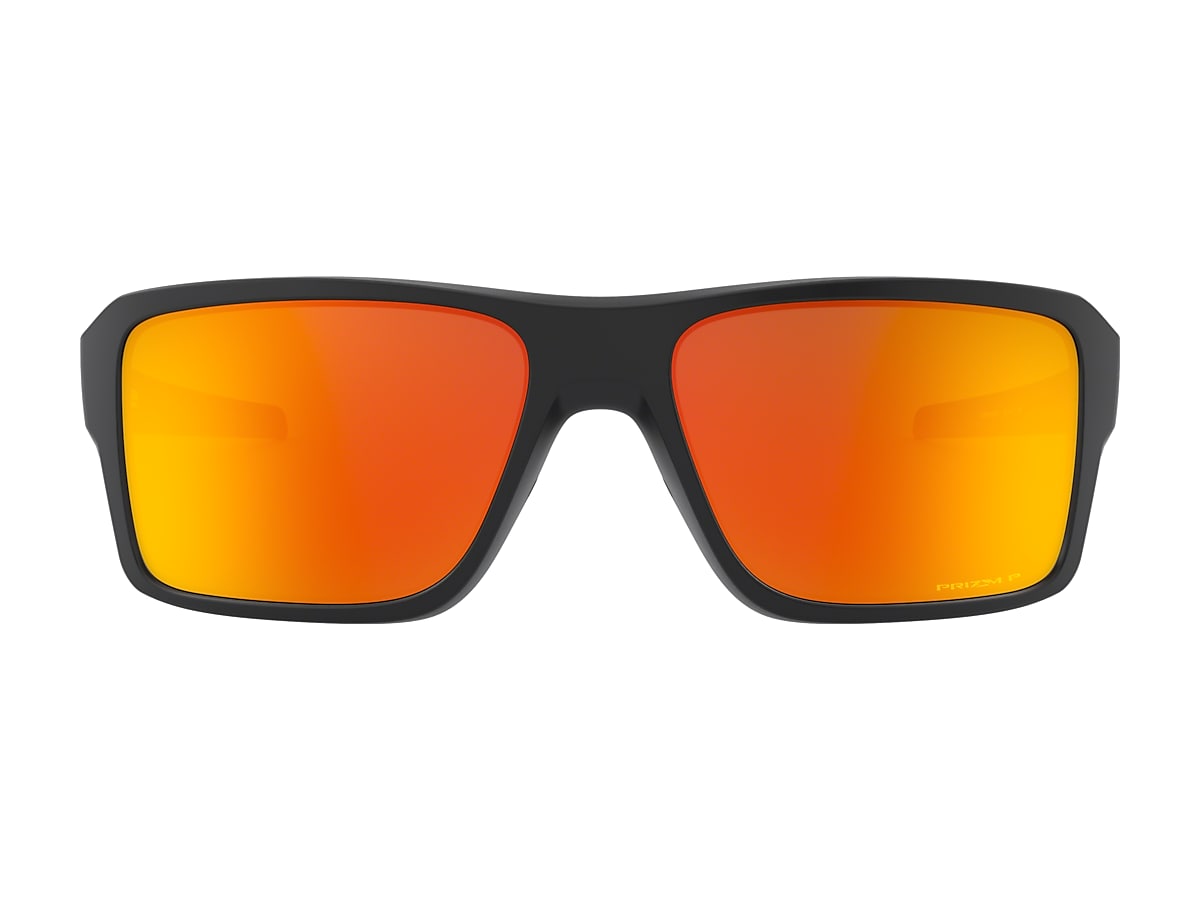 Double Edge Prizm Sapphire Polarized Lenses, Grey Smoke Frame Sunglasses