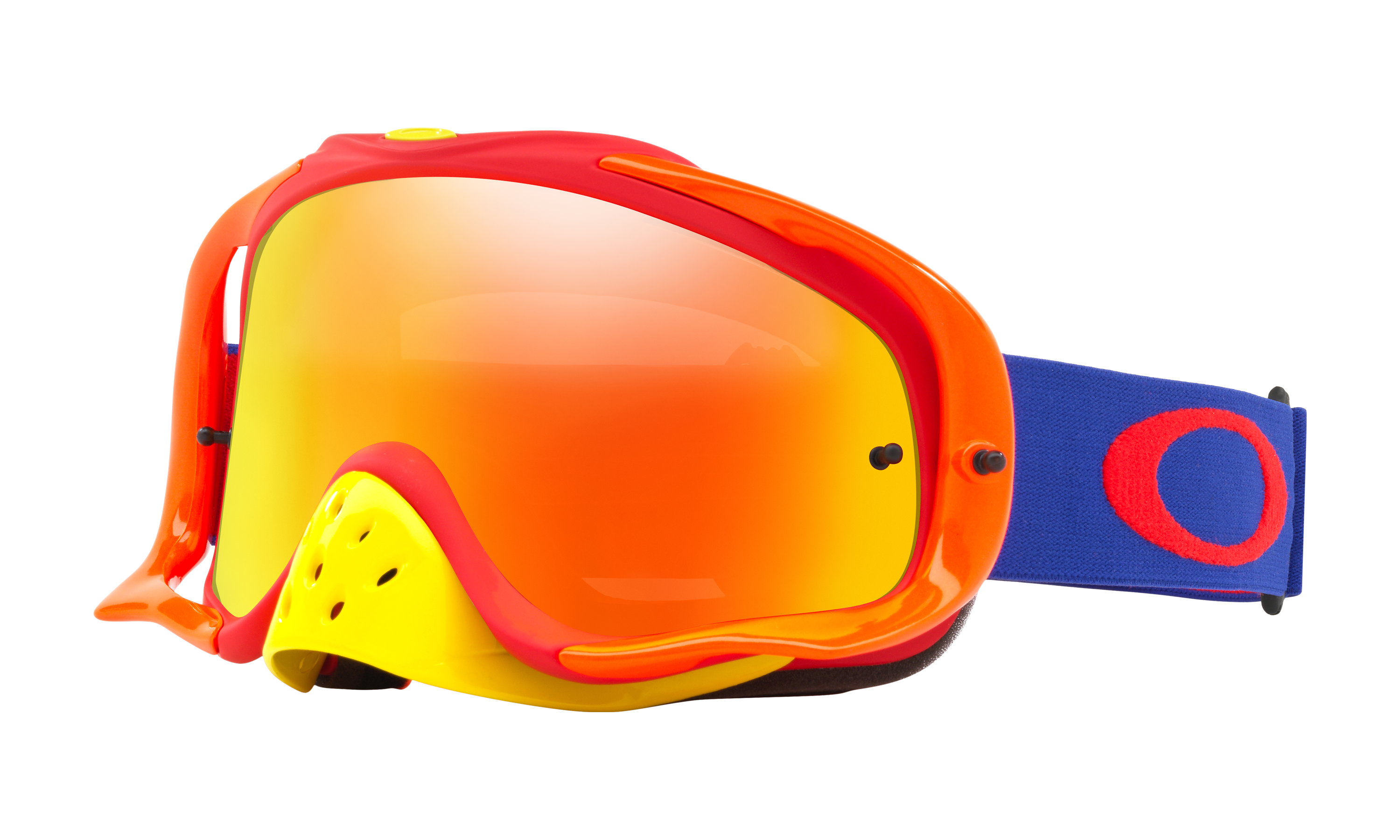 Oakley Crowbar® MX Goggles - Flo Blue Red - Fire Iridium - OO7025 