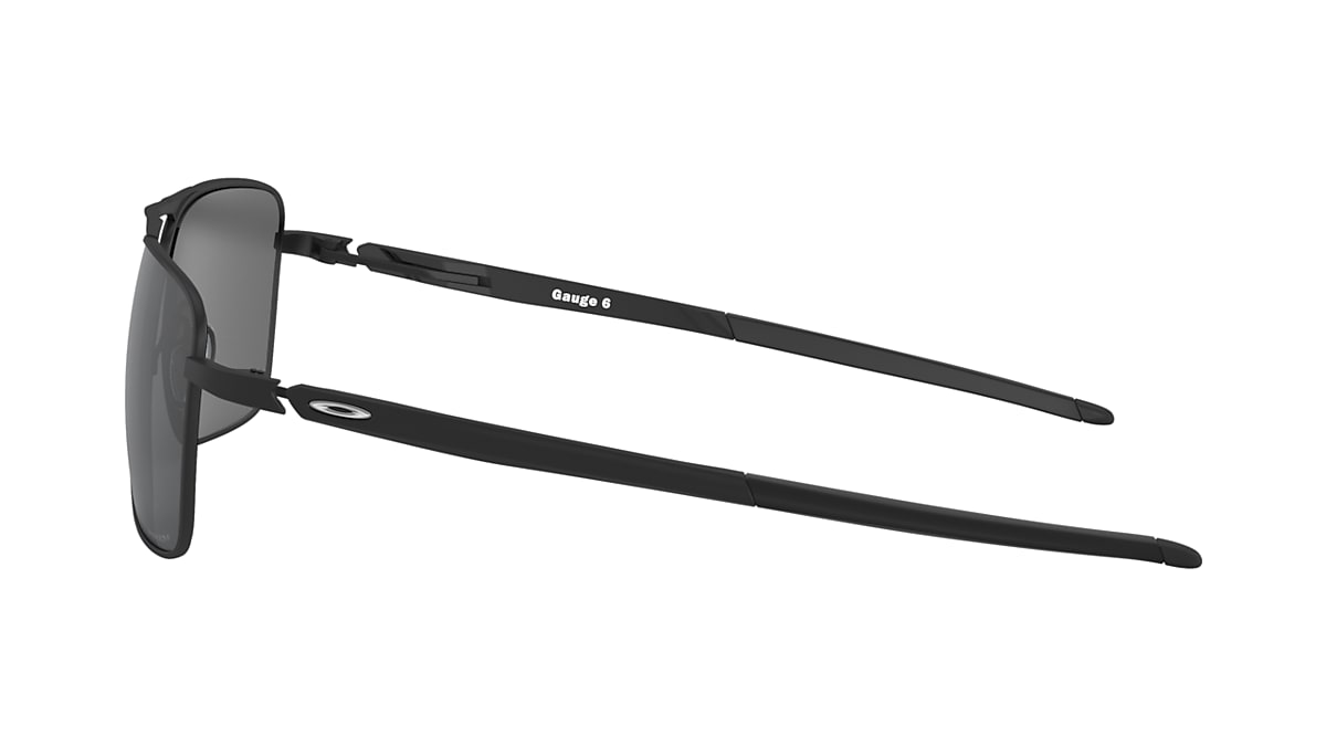 Gauge 6 Prizm Black Polarized Lenses, Pewter Frame Sunglasses | Oakley® SE
