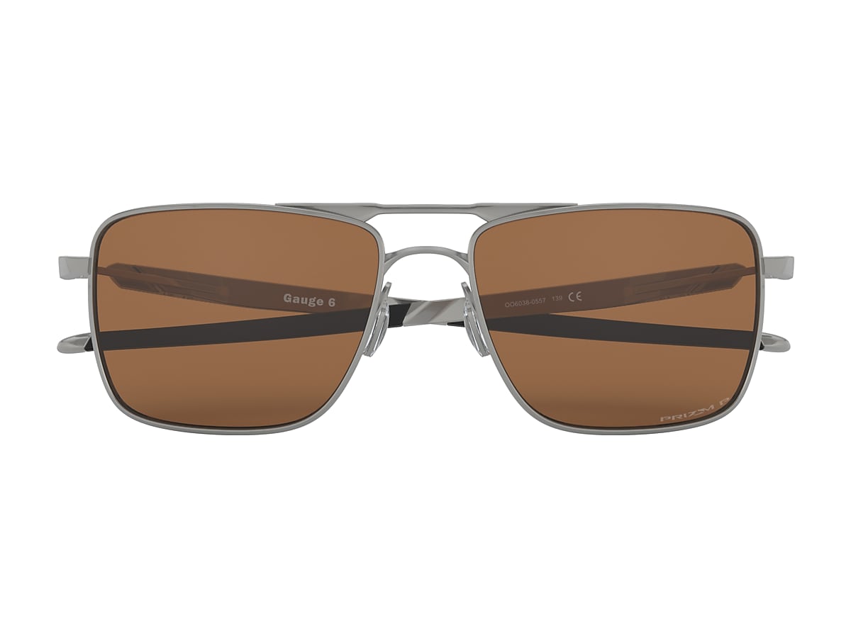 Gauge 6 Prizm Black Polarized Lenses, Pewter Frame Sunglasses | Oakley® US