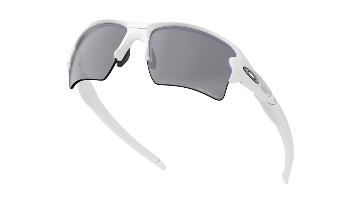 Flak®  XL Prizm Black Polarized Lenses, Polished White Frame Sunglasses  | Oakley® SE