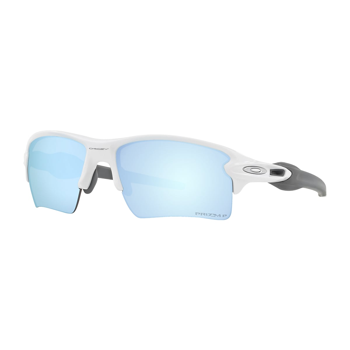 Flak®  XL Prizm Deep Water Polarized Lenses, Polished White Frame  Sunglasses | Oakley® EU