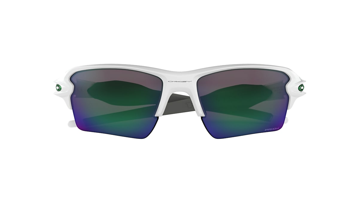Flak®  XL Prizm Jade Lenses, Polished White Frame Sunglasses | Oakley® EU