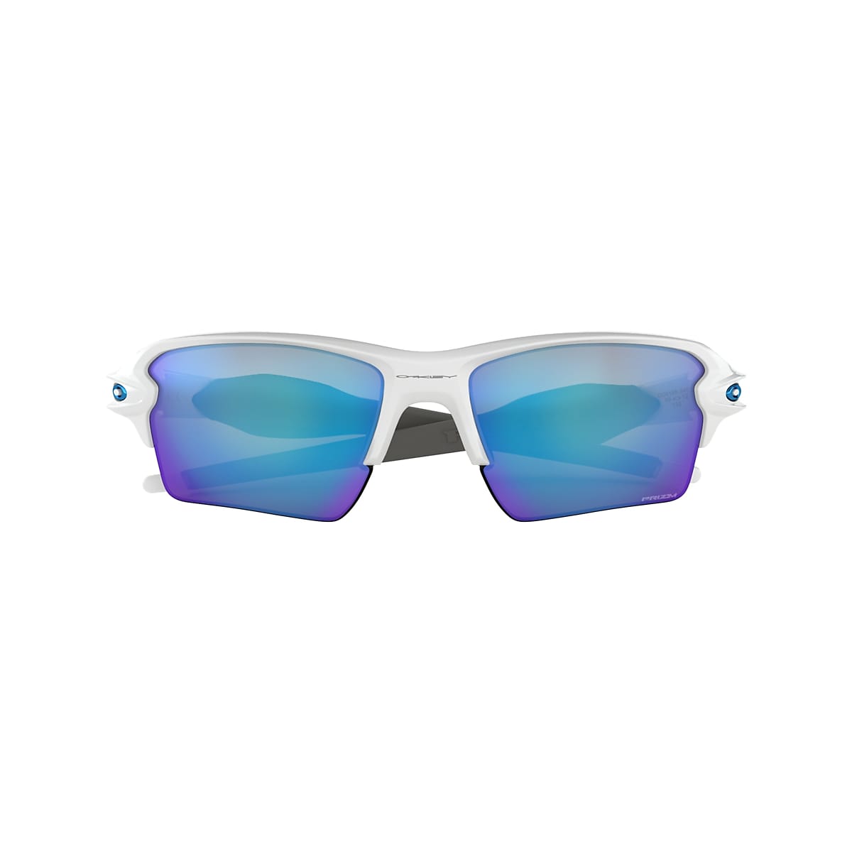 Flak® XL Prizm Sapphire Lenses, Polished White Sunglasses | Oakley® US