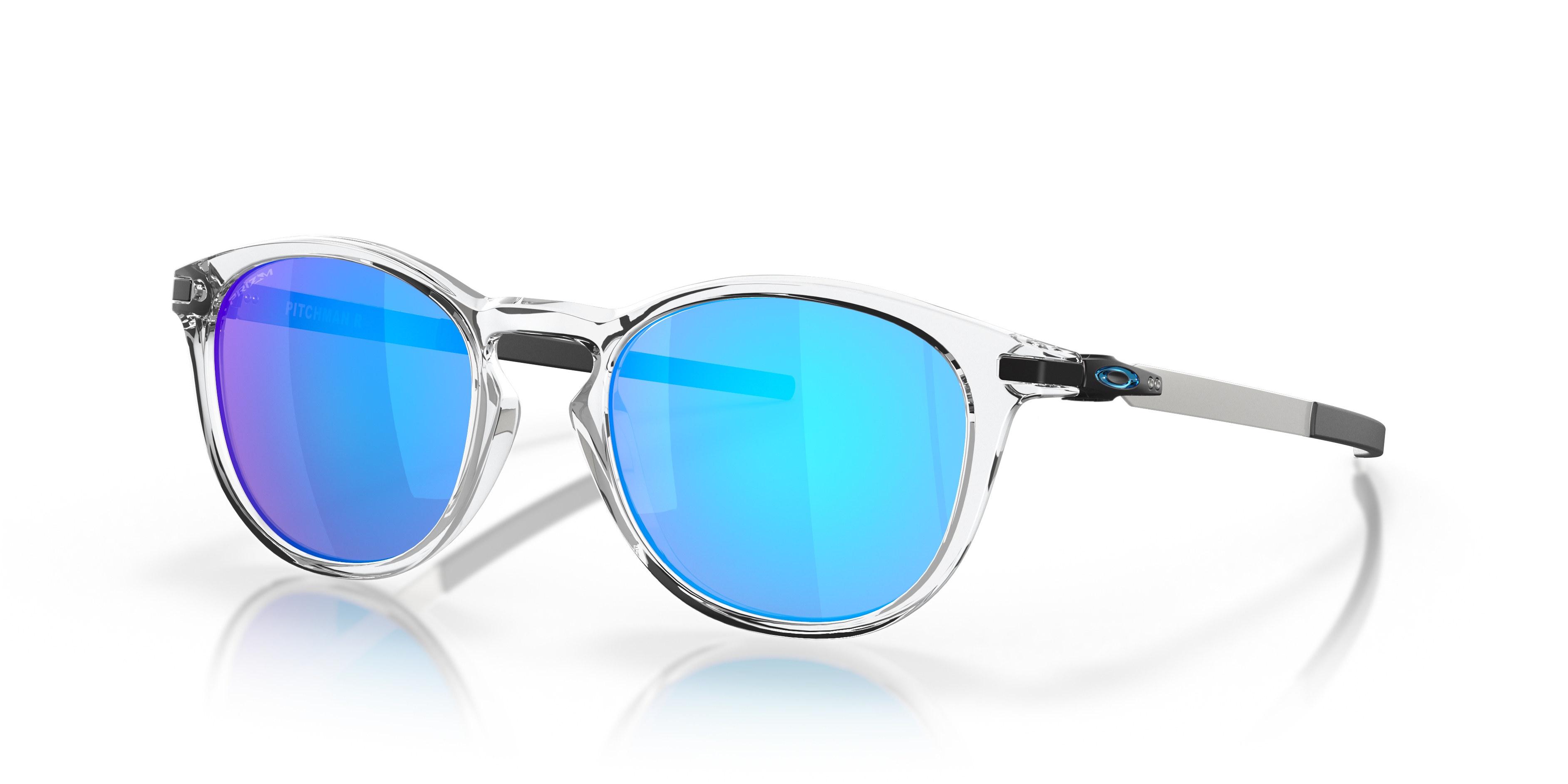 Pitchman™ R Prizm Sapphire Lenses, Polished Clear Frame Sunglasses  Oakley®  US