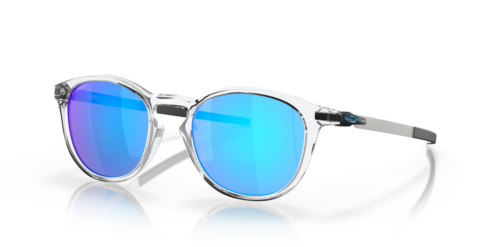 Pitchman™ R Prizm Sapphire Lenses, Polished Clear Frame Sunglasses 