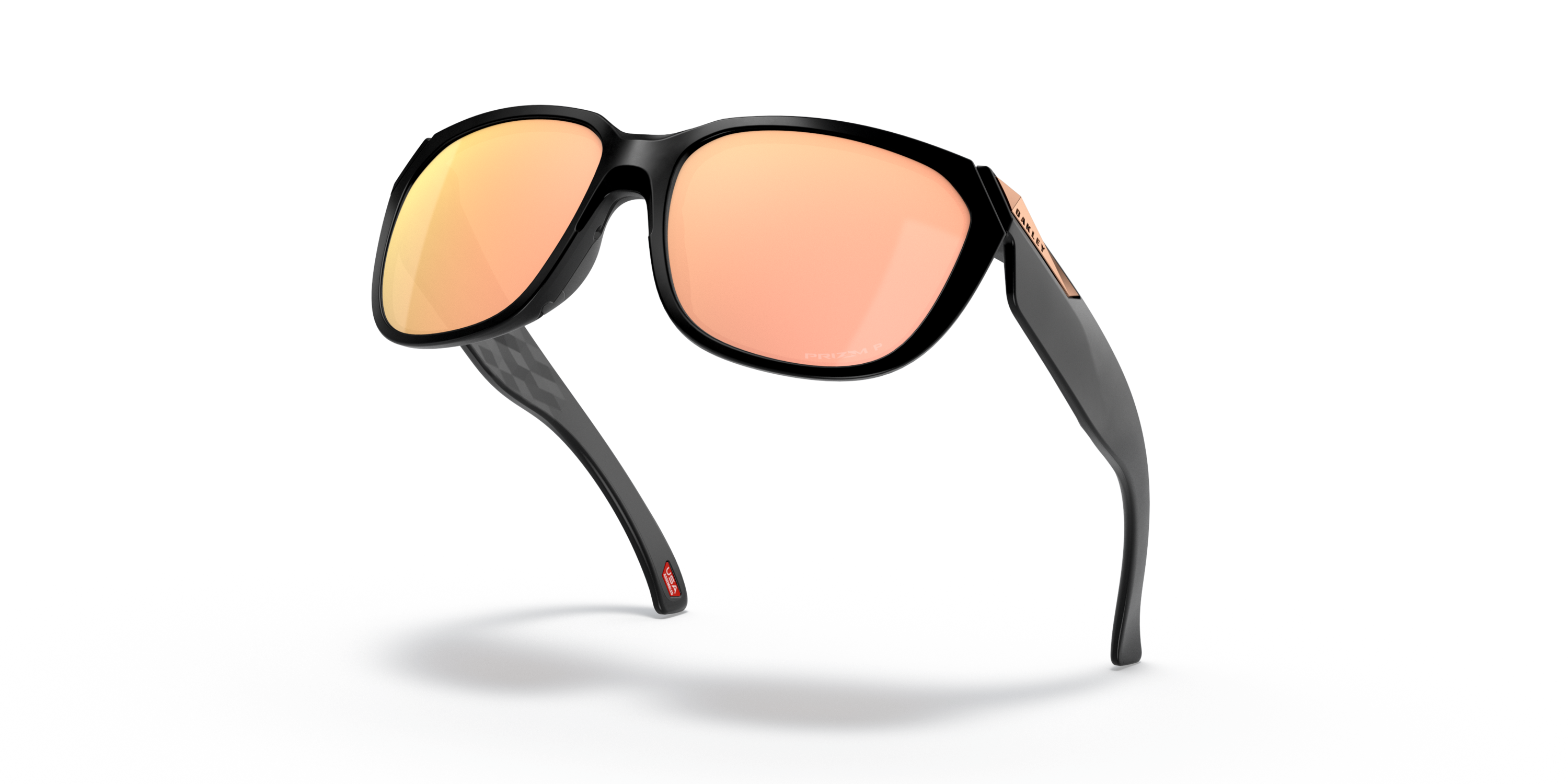 Rev Up™ Prizm Rose Gold Polarized Lenses, Matte Black Frame Sunglasses ...