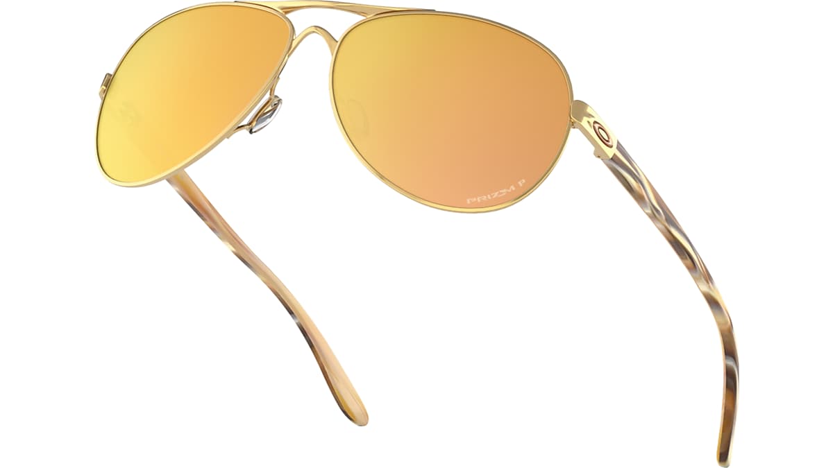 Feedback Prizm Rose Gold Polarized Lenses, Polished Gold Frame Sunglasses |  Oakley® US