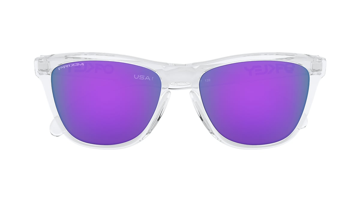 Kommandør ring Mount Bank Frogskins™ Prizm Violet Lenses, Polished Clear Frame Sunglasses | Oakley® US