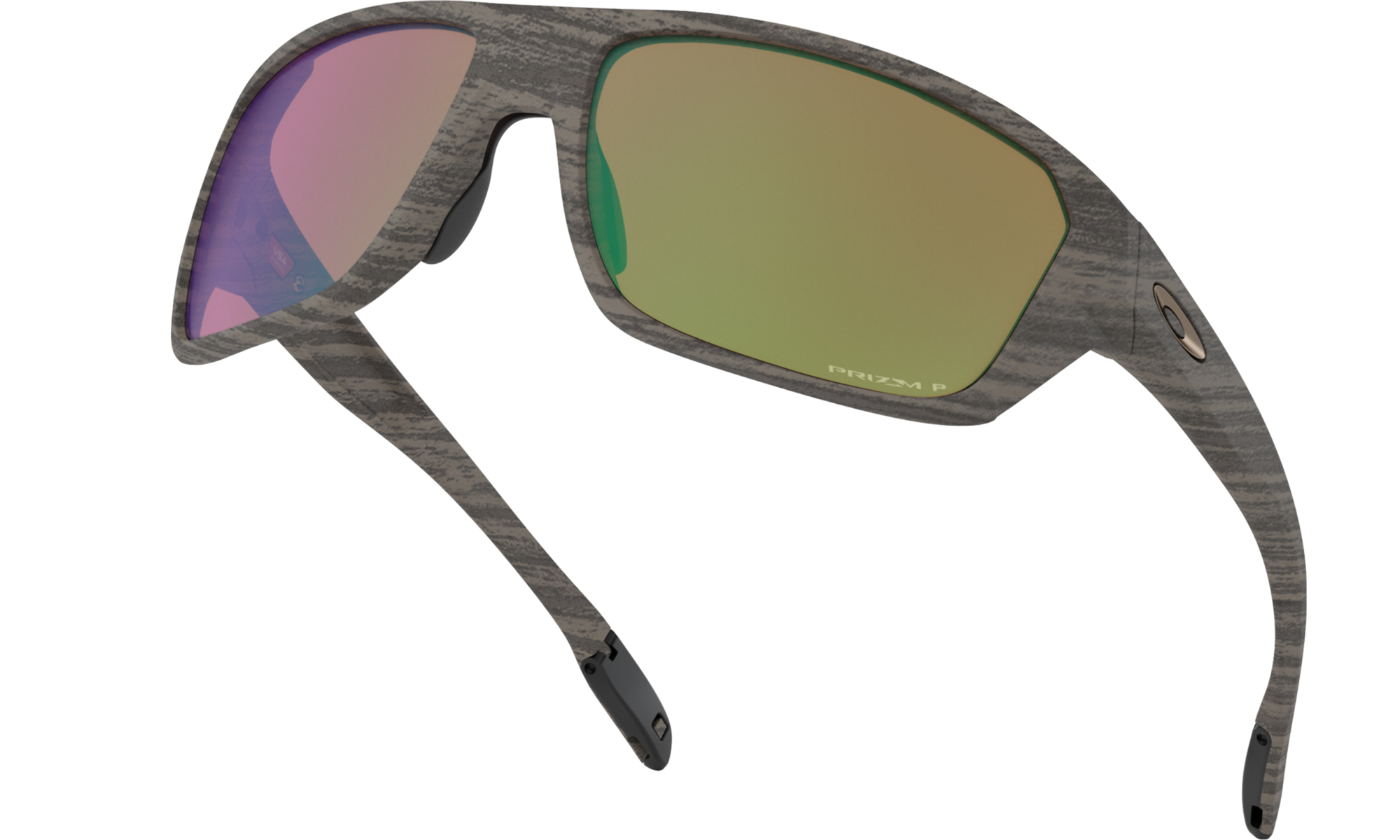 Oakley Split Shot Woodgrain Polarized Sunglasses