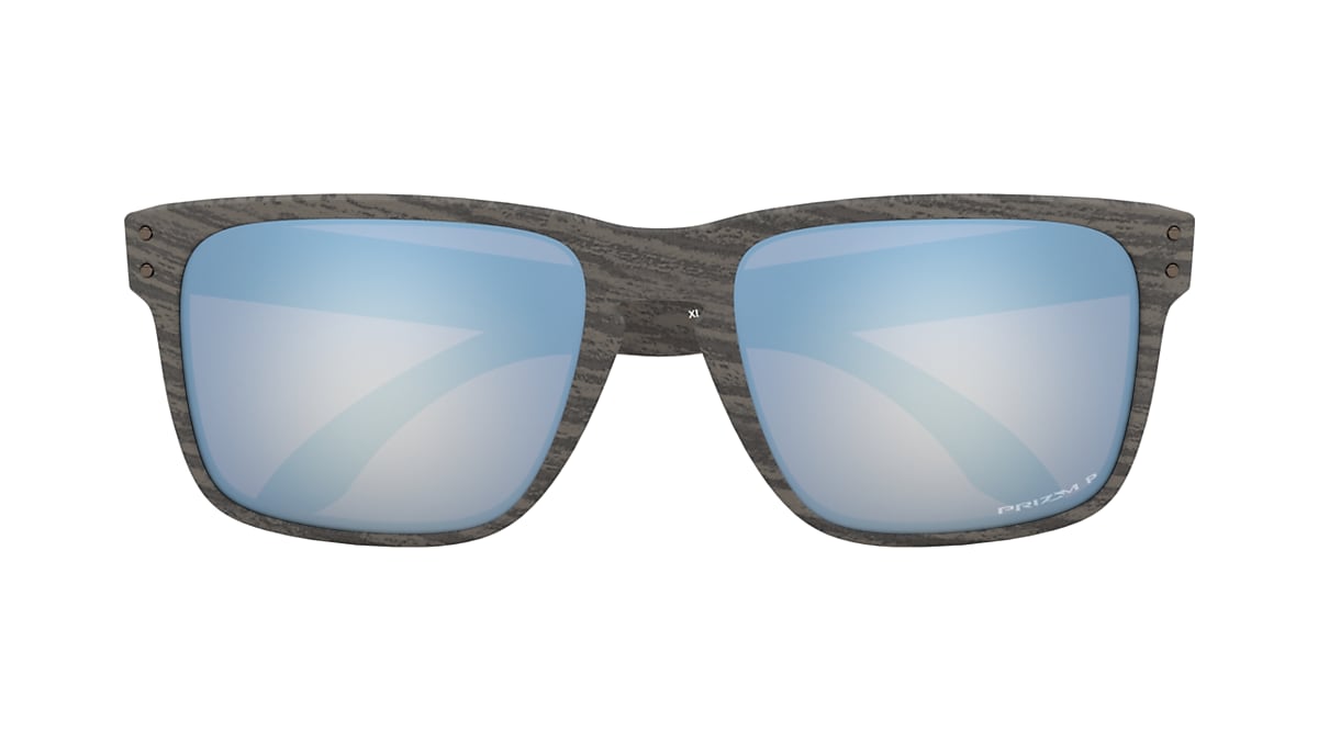 Holbrook™ XL Prizm Deep Water Polarized Lenses, Woodgrain Frame Sunglasses  | Oakley® US