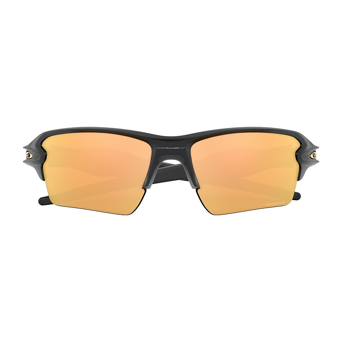 Flak®  XL Prizm Rose Gold Polarized Lenses, Matte Black Frame Sunglasses  | Oakley® SE