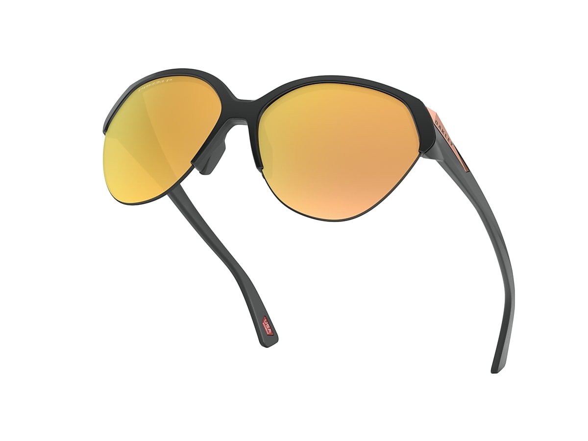 Trailing Point Prizm Rose Gold Polarized Lenses, Matte Black Frame  Sunglasses | Oakley® EU