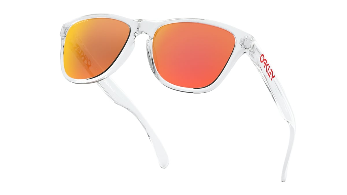 XS (Youth Fit) Prizm Ruby Lenses, Polished Clear Sunglasses | US
