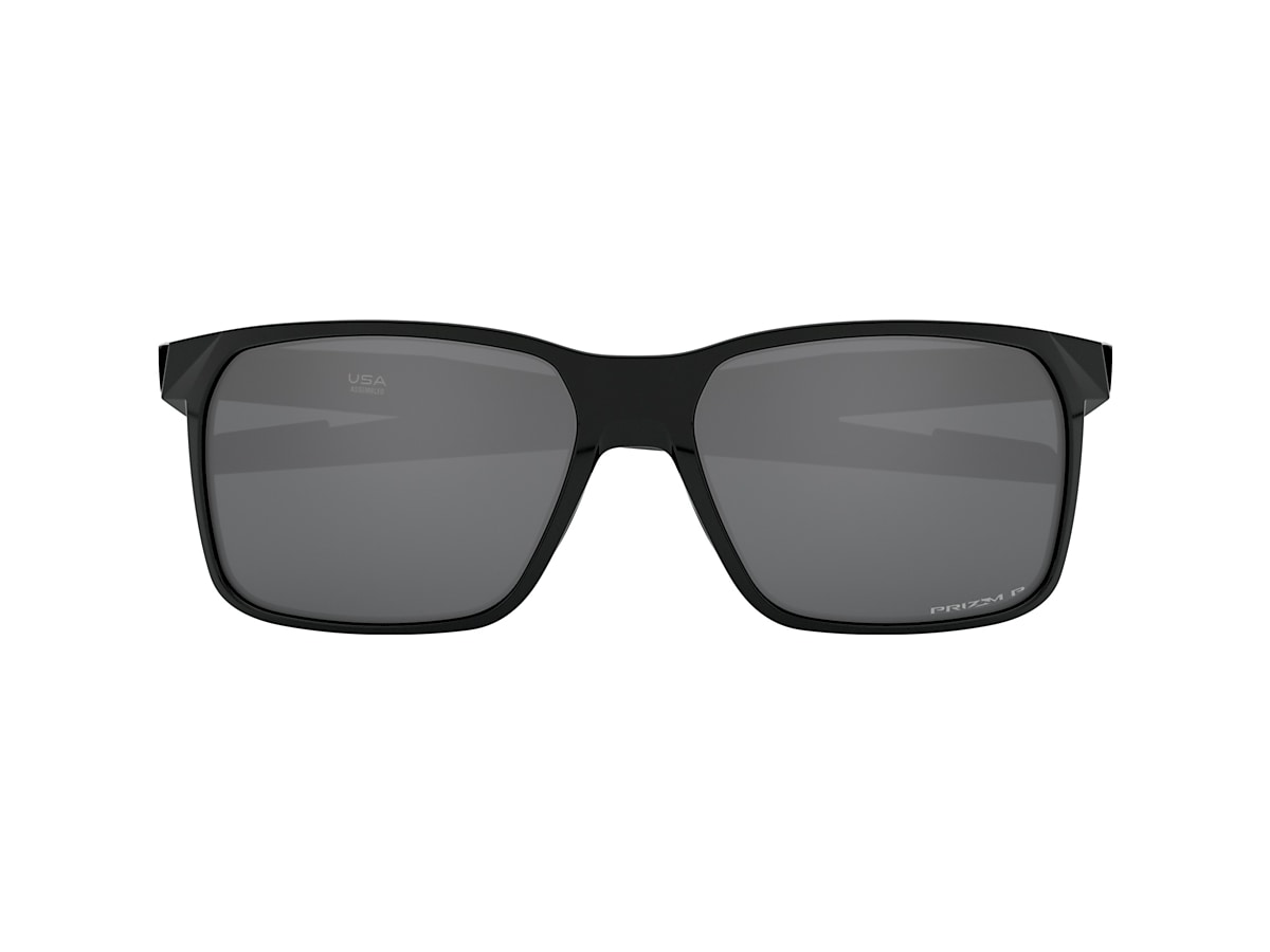 Portal X Prizm Black Polarized Lenses, Polished Black Frame Sunglasses |  Oakley® US