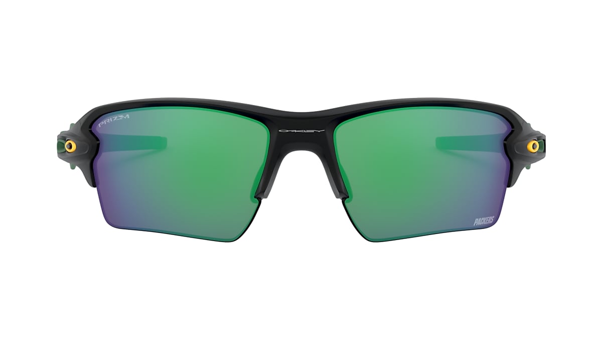 Green Bay Packers Flak®  XL Prizm Jade Lenses, Matte Black Frame  Sunglasses | Oakley® US