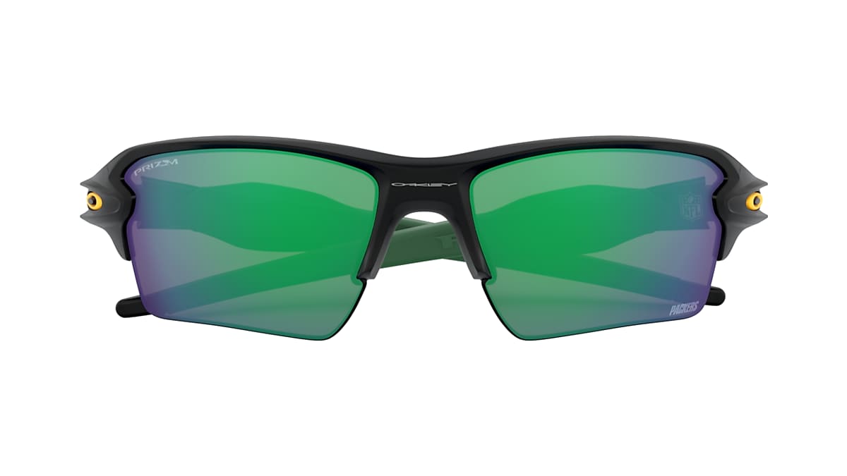 Green Bay Packers Flak®  XL Prizm Jade Lenses, Matte Black Frame  Sunglasses | Oakley® US