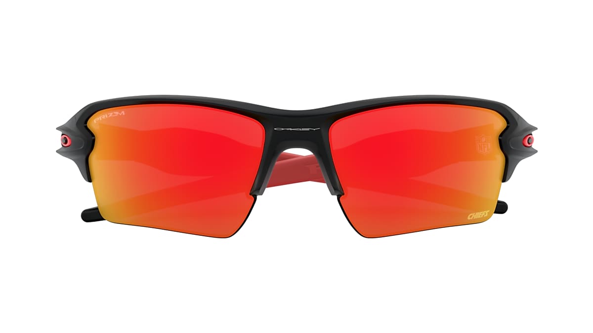 Kansas City Chiefs Flak®  XL Prizm Ruby Lenses, Matte Black Frame  Sunglasses | Oakley® US