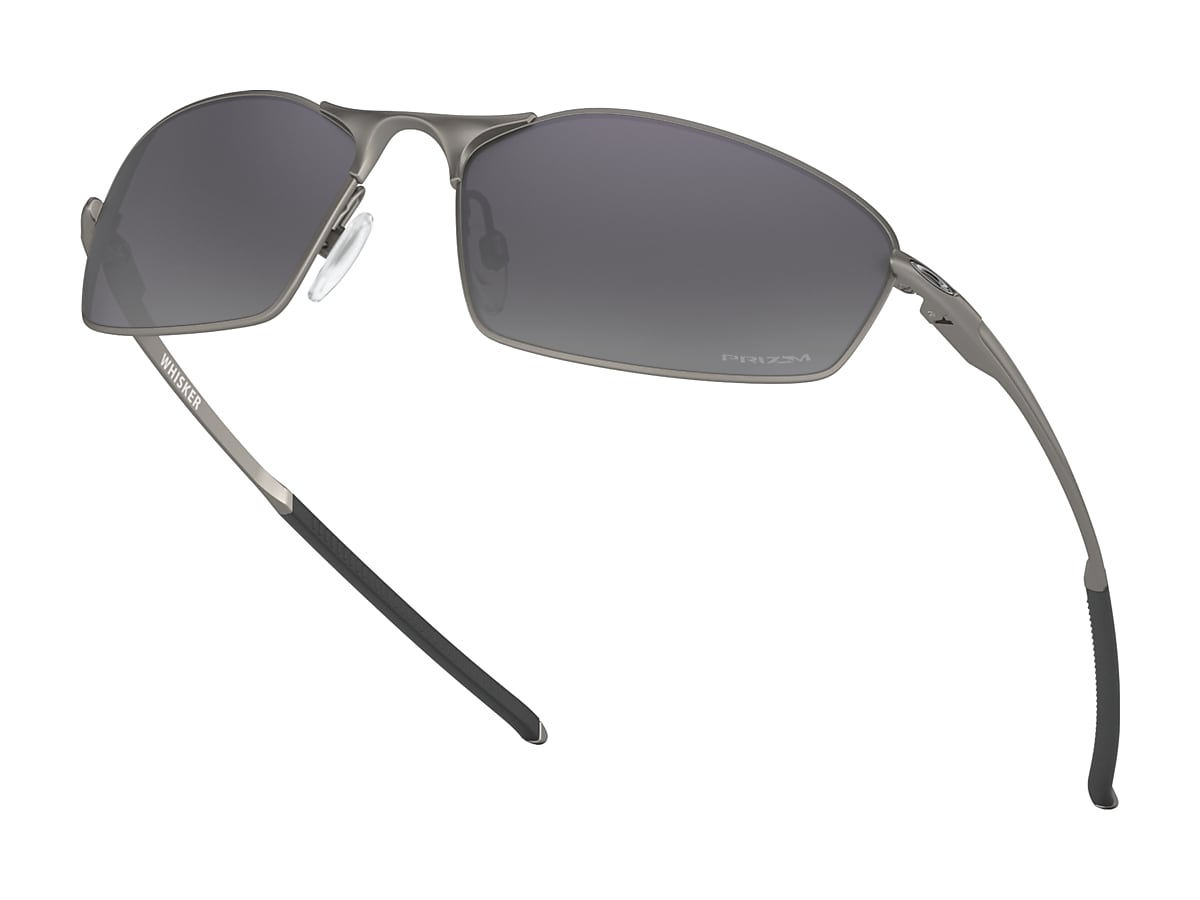 Whisker® Prizm Sapphire Polarized Lenses, Satin Chrome Frame Sunglasses |  Oakley® US