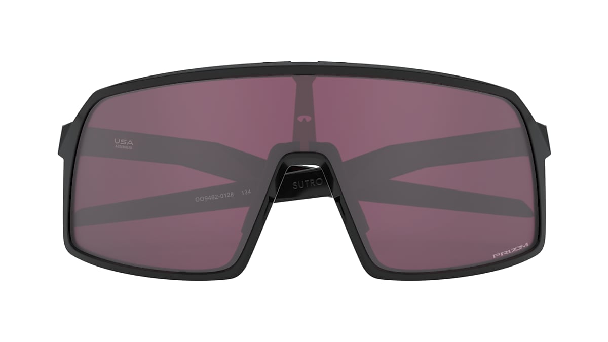 Oakley Sutro Lite Men's Polarized Rectangular Baseball Shield Sunglasses  (Matte Black/Prizm Road/Jade)